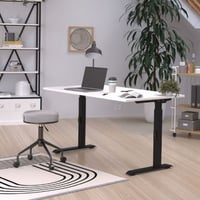 Bureau Hermoso | 120 x 80 x 91 cm | Design blanc-noir