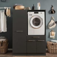 Combinaison d'armoires pour lave-linge Laundreezy | 118 x 68 x 162 cm | Anthracite