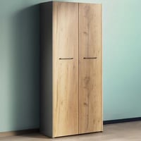 Classeur Robert 196 cm 2 portes - anthracite/chêne
