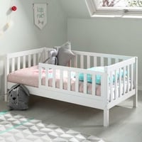 Lit junior Petronille 70 x 140cm bois pin - blanc