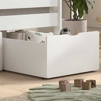 Tiroir de rangement pour lit mi-haut Primo - 75x40x72cm - blanc