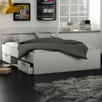 Lit Micheline 140 x 190 cm-blanc mat 