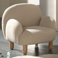 Fauteuil pour enfants Rocky - 56x54x49cm - tissu bouclé beige