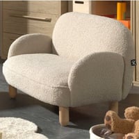 Canapé pour enfants Rocky - 89x54x45cm - tissu bouclé beige
