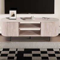 Meuble TV Lagos - 160x45x57,5cm - 2 portes - travertin