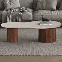 Table basse Marlon | 120 x 60 x 40 cm | Beige Travertin