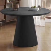 Table de salle à manger ronde Miklos | Ø120 x 75 cm | brun foncé