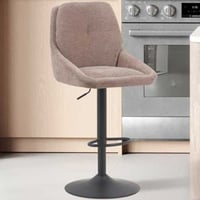 Tabouret de bar Sabine - 50x60x100-121cm - réglable - pivotant - sable