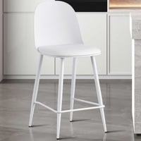 Chaise de bar Jasmin - 44x51x100cm - avec coussin - blanc