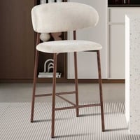 Chaise comptoir Coco - 51x50x92cm - métal/tissu beige