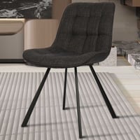 Chaise de salle à manger Ariba avec pieds en métal - anthracite