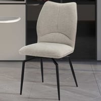 Chaise de salle à manger Lara pivotant - 46x60x89cm - écru