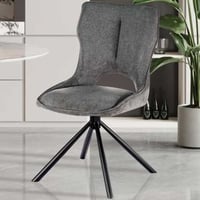 Chaise de salle à manger Morris - 48x59.5x90cm - pivotant - tissu gris foncé