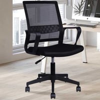 Chaise de bureau Dylan - 54x60x90cm - avec roulettes - réglable - noir