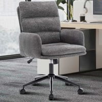 Chaise de bureau Aimé - 64x68x88cm - réglable - gris foncé