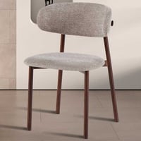Chaise de salle à manger Coco - 53x52x78cm - métal/tissu couleur sable