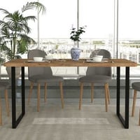 Table à manger Sigma - 150x80x76cm - décor bois de pin/noir