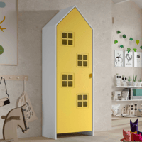 Armoire Casami Bruges - 58x37x172 cm - Jaune
