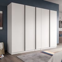 Armoire Oakland - 230x183x53 cm - 5 portes - blanc