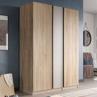 Armoire Oakland - 130x183x53 cm - 3 portes - avec étagères - chêne Sonoma