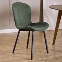Chaise de salle à manger Ezra - 50x58x86cm - tissu vert