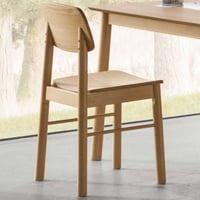 Chaise de salle à manger Barlow - 44x47x80cm - placage de chêne