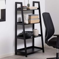 Bibliothèque Wally avec 4 étagères - noir