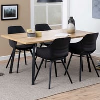 Table à manger Zenny 160x90 - chêne sauvage/noir 