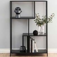 Bibliothèque Dover - 77x35x114 cm - noir