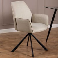 Chaise de salle à manger Glenda - pivotable - beige
