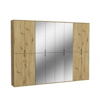 Armoire Projekt X Emob - Artisan Oak - 244x193x34 cm - avec miroir