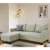 Canapé d'angle Tweety gauche - 192x137x82cm - tissu beige