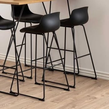 Tabouret de bar Tippi - noir