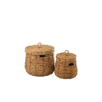 Set de 2 panier maurice jacynthe d'eau naturel