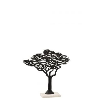 Arbre + pied aluminium/marbre noir/blanc