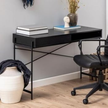 Bureau Angèle 110cm 1 porte - noir 