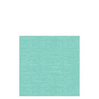 Paquet 12 serviettes papier aspect tissu turquoise large