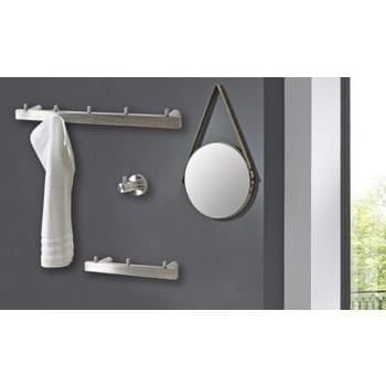 Porte-serviettes Hassan - 26x6x4 cm - Acier inoxydable/argenté 