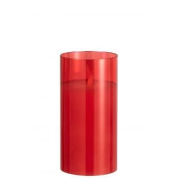Lampe led brillante verre rouge medium