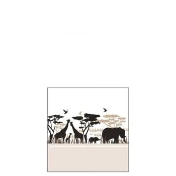 Pak 20 serviettes safari papier beige small