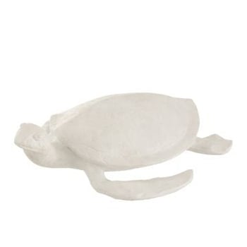 Tortue resine blanc large