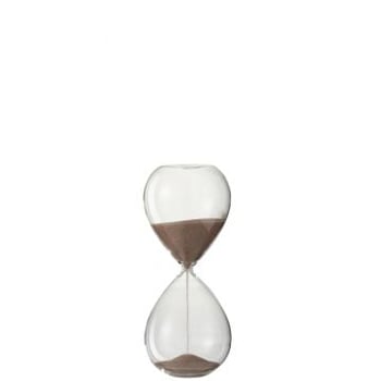 Sablier decoratif verre/sable rose clair small