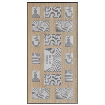 Cadre photo decoration murale/suspension naturel/noir mdf