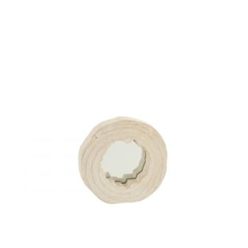 Miroir irregulier paulownia bois blanc small