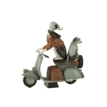 Chiens sur scooter poly mix large