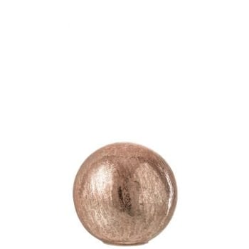 Boule led verre rose small