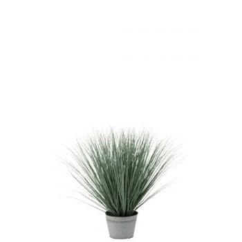 Herbes en pot metal plastique bleu/vert large