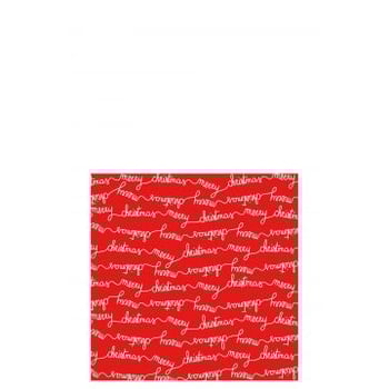 Paquet 20 serviettes merry christmas papier rou/bla large