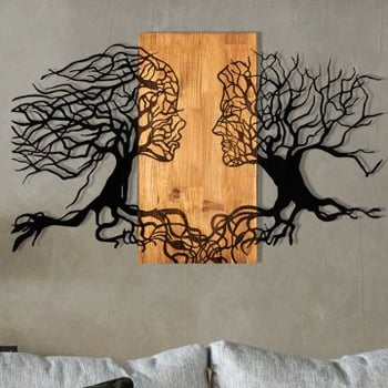 Enzo Accessoire mural décoratif en bois | Cadre en bois | 92 x 58 cm