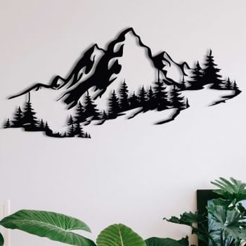 Enzo Accessoire mural décoratif en métal | 100 % métal | 67 x 30 cm